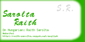 sarolta raith business card